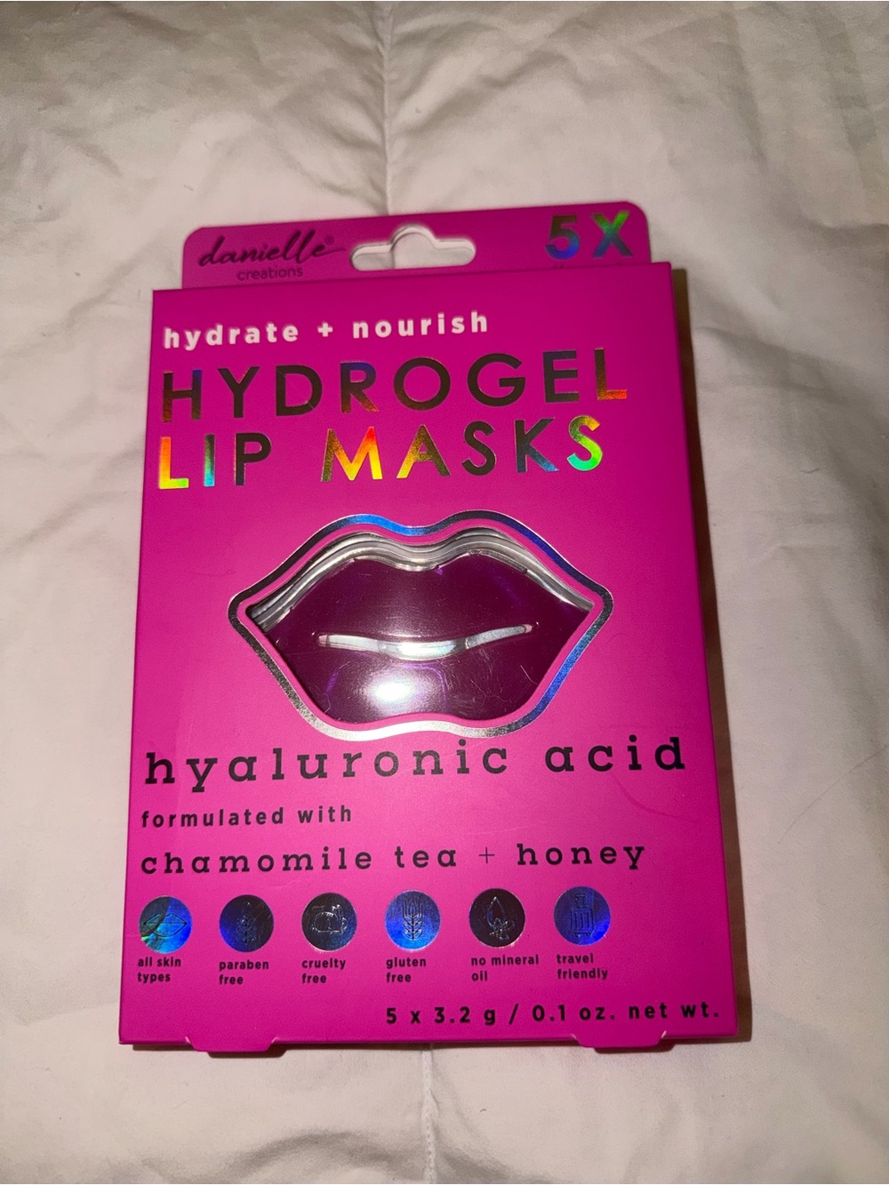 Danielle Creations Pink Hydrogel Lip Masks – Hydrate & Nourish (5-Pack)